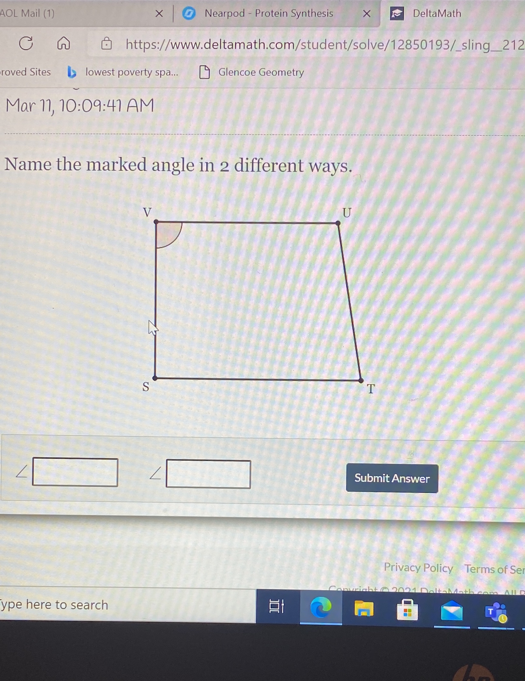 AOL Mail (1) X Nearpod - Protein Synthesis X