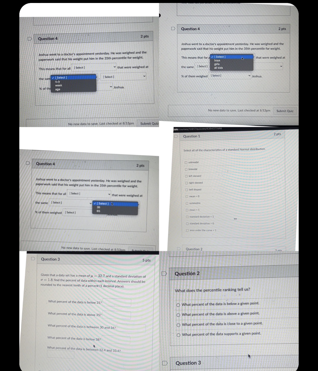 Question 4 2 pts D Question 4 2 pts Joshua went