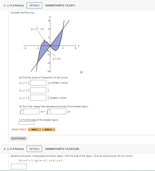 please solve for problem 3 and 4 3. [-/1.5