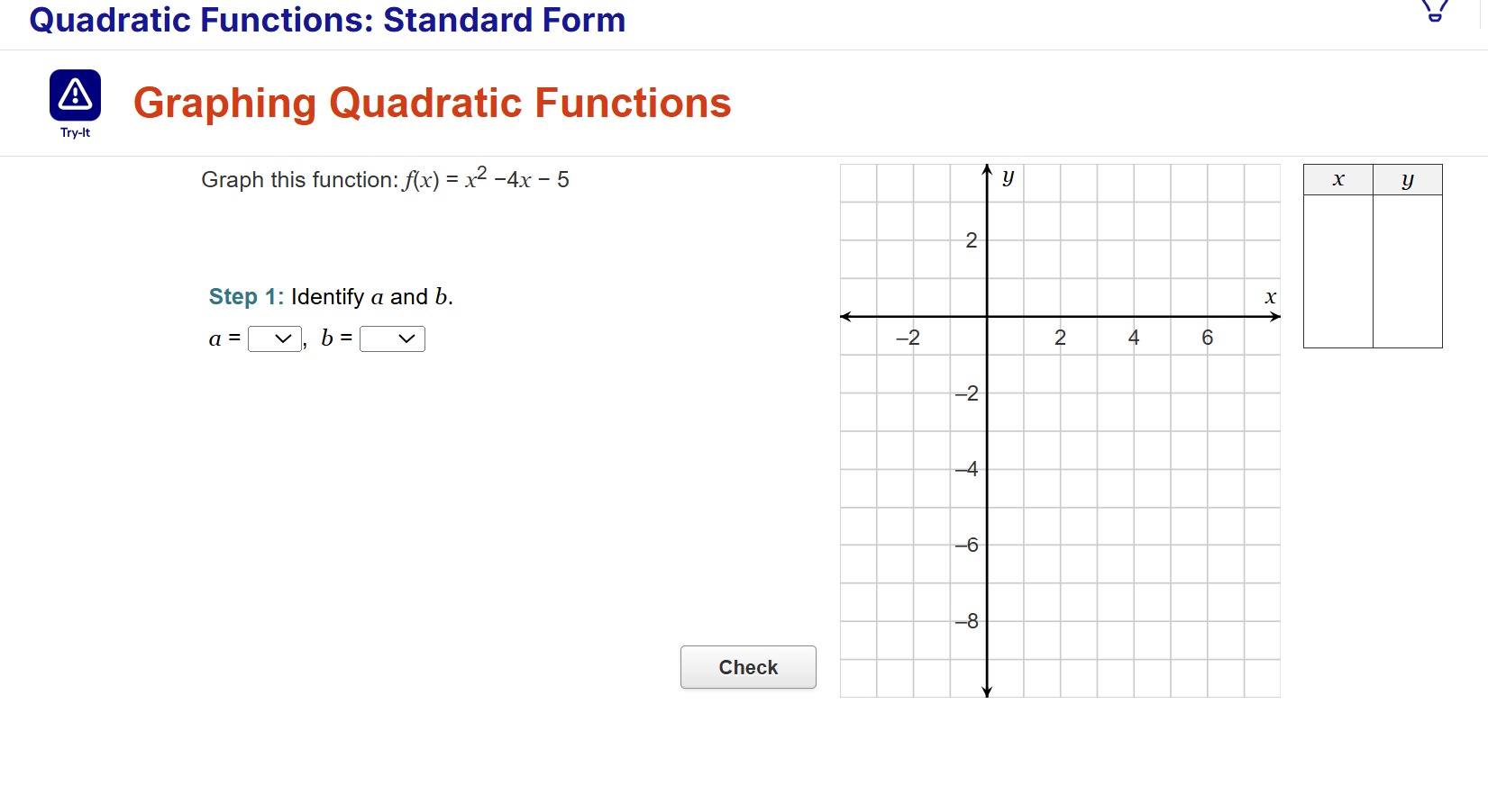 ? Quadratic Functions: Standard Form A Graphing