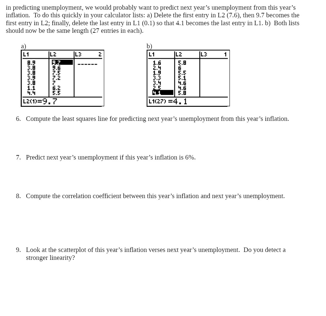 in predicting unemployment, we would probably
