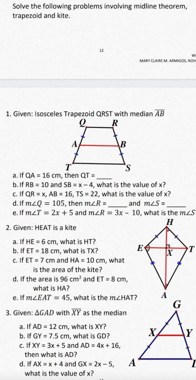 Help pls Solve the following problems involving