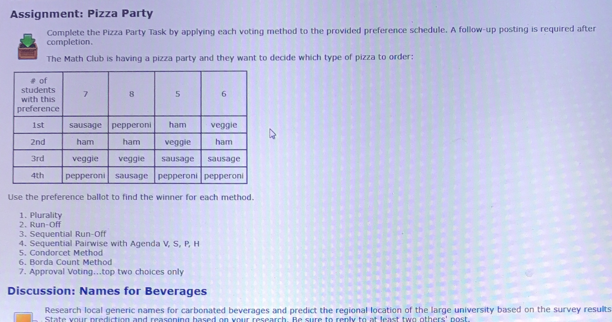 What are the preferences? completion. The Math