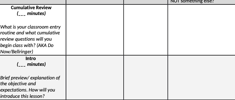 NOT something else? Cumulative Review (___