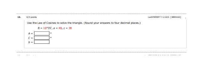 find value 13. 0/3 points LarATRMRP7 7.2 022.