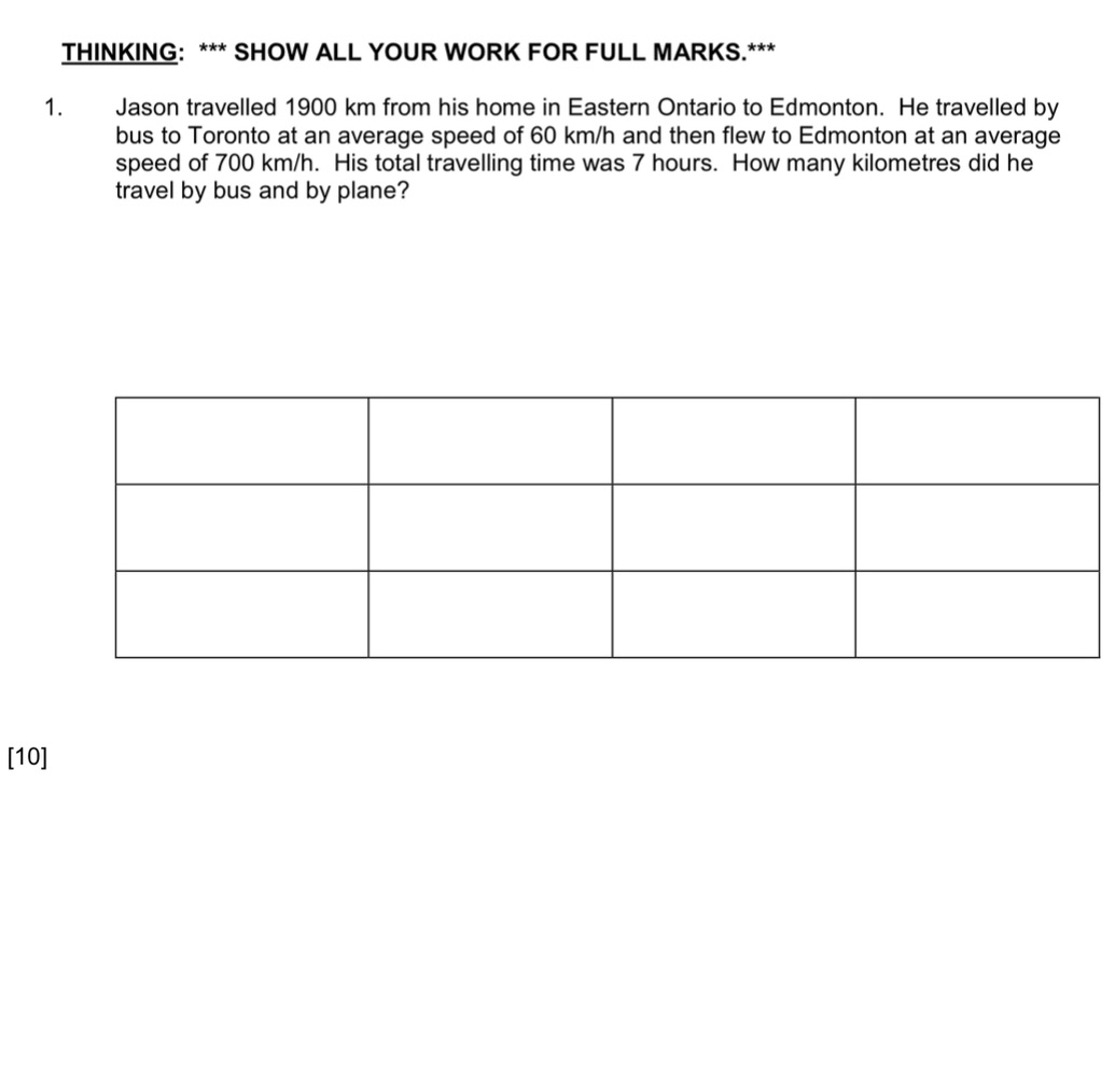 Homework Help THINKING: *** SHOW ALL YOUR WORK