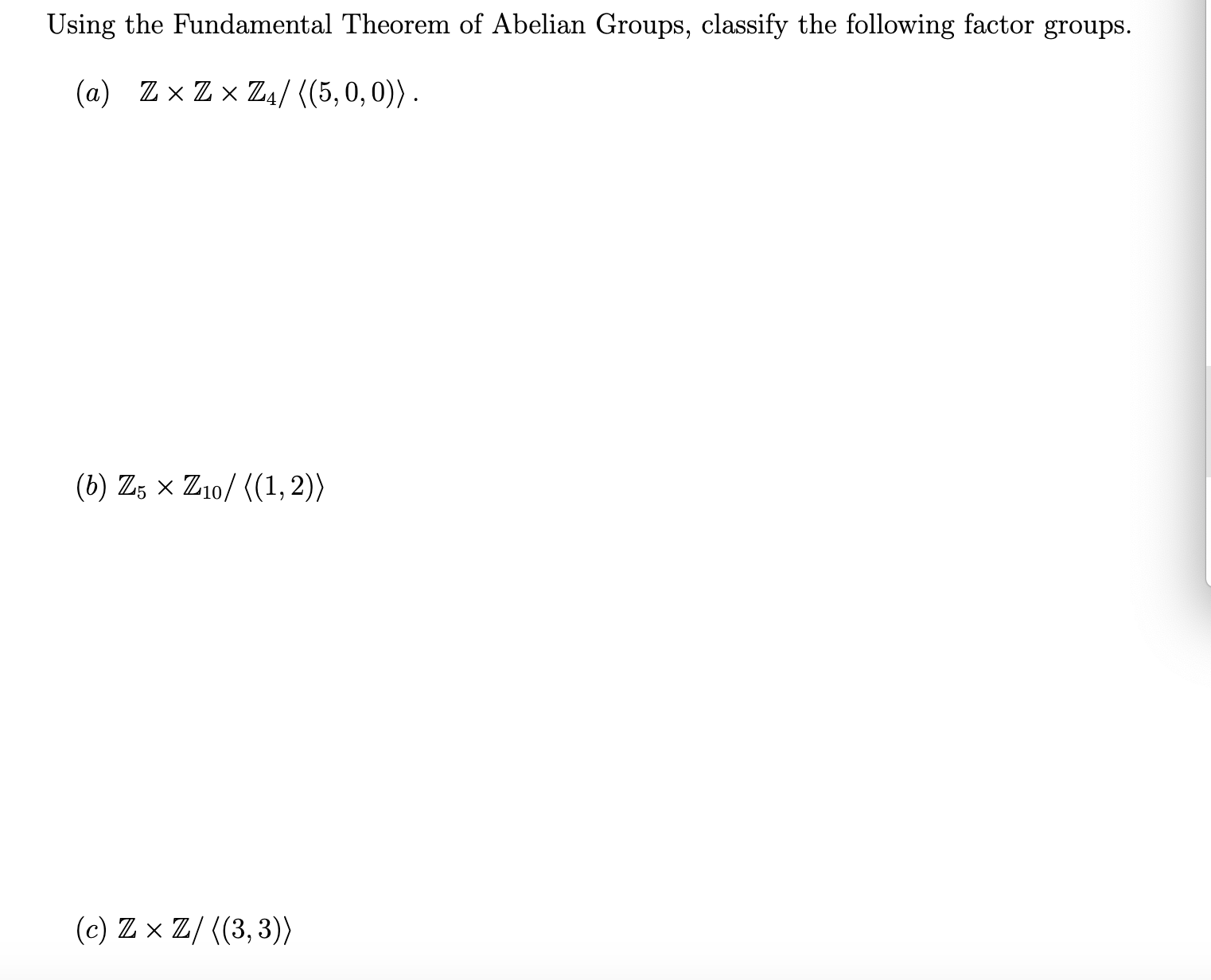 Here's my question Using the Fundamental Theorem