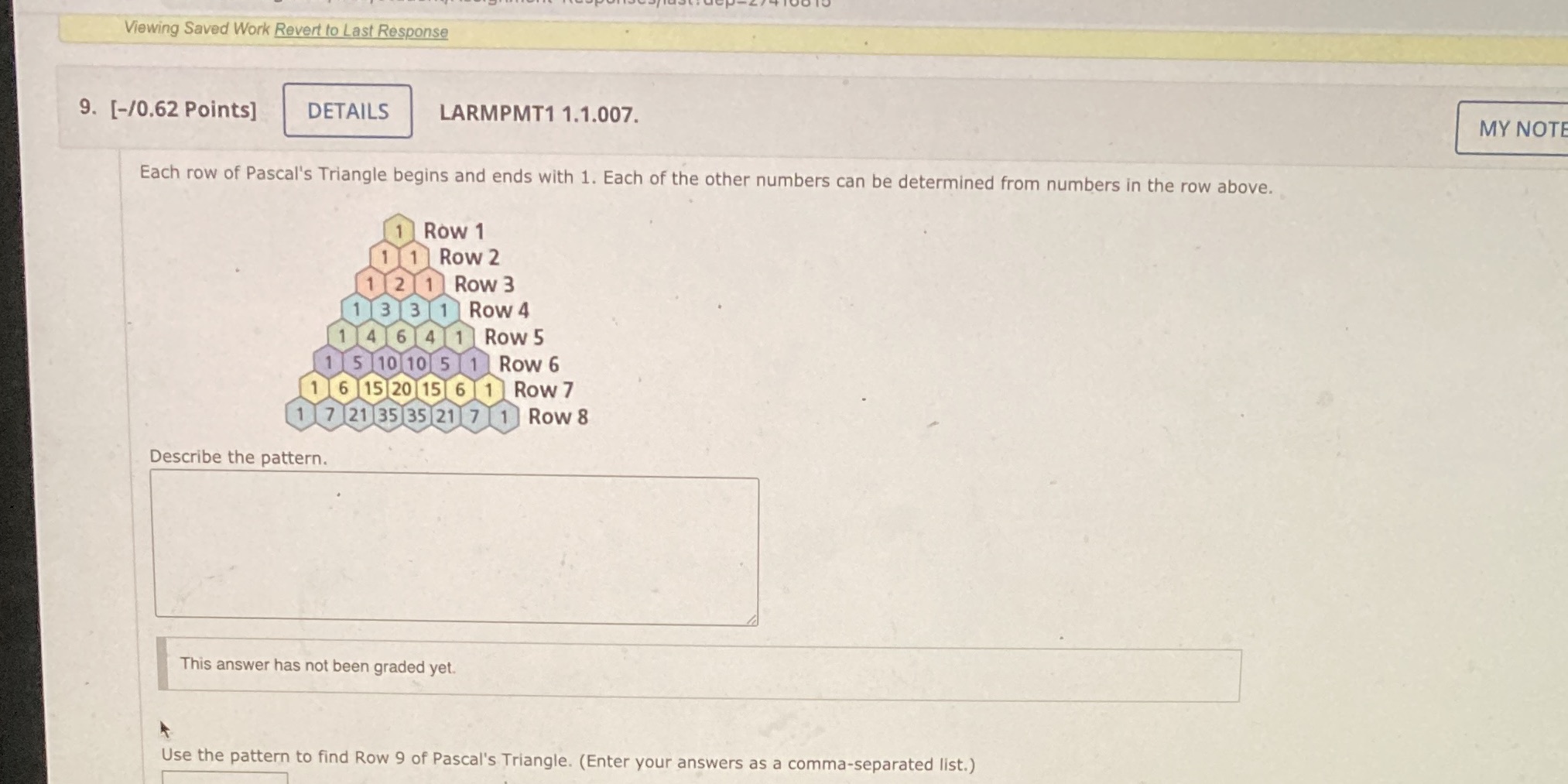 Viewing Saved Work Revert to Last Response 9.