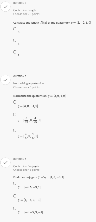 GROUP 1 Quaternion Definition Group . 3 questions