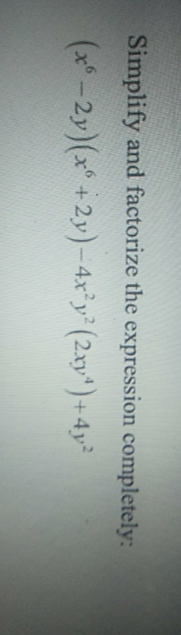 how to simplify and factorize this expression?
