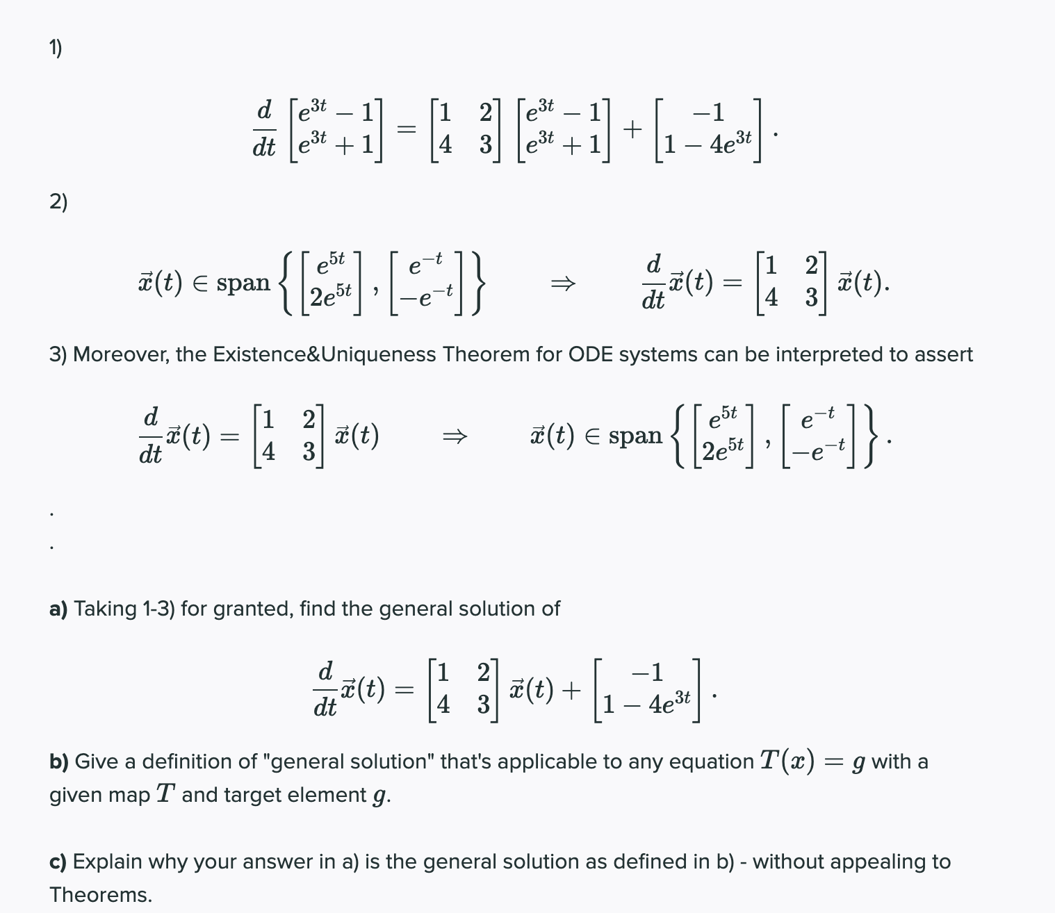 1) 2) (t) E span zest , "]} 3) Moreover, the