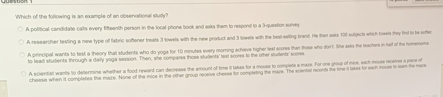 Questio Which of the following is an example of