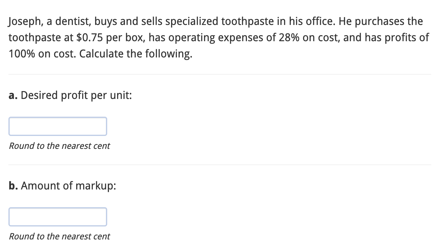 Joseph, a dentist, buys and sells specialized