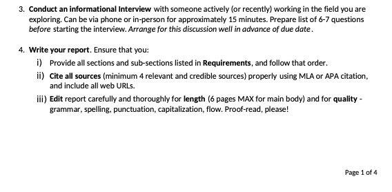 3. Conduct an informational Interview with