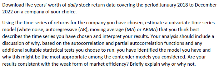 Question: \f\fDownload five years' worth of daily