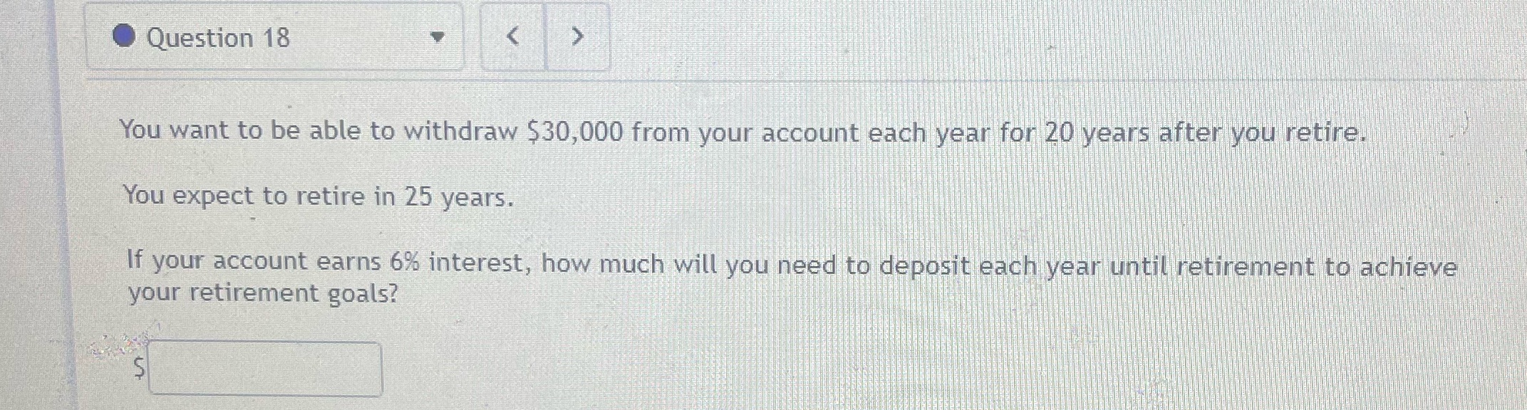 18 Question 18 You want to be able to withdraw