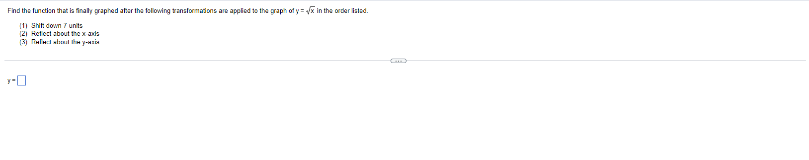 Find the function that is finally graphed after