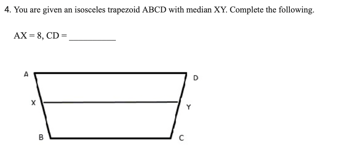 1. You are given an isosceles trapezoid ABCD with