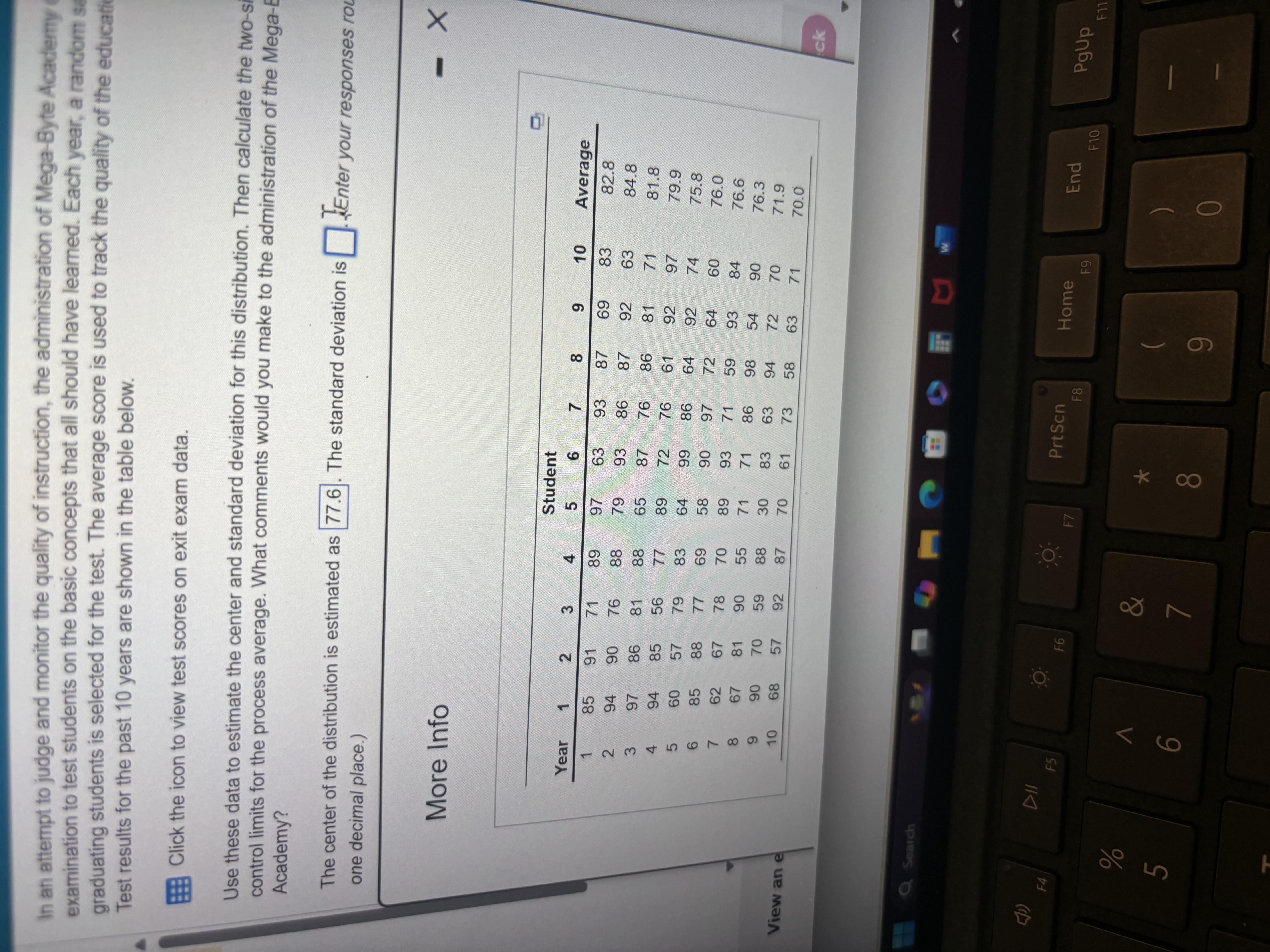 In an attempt to judge and monitor the quality of