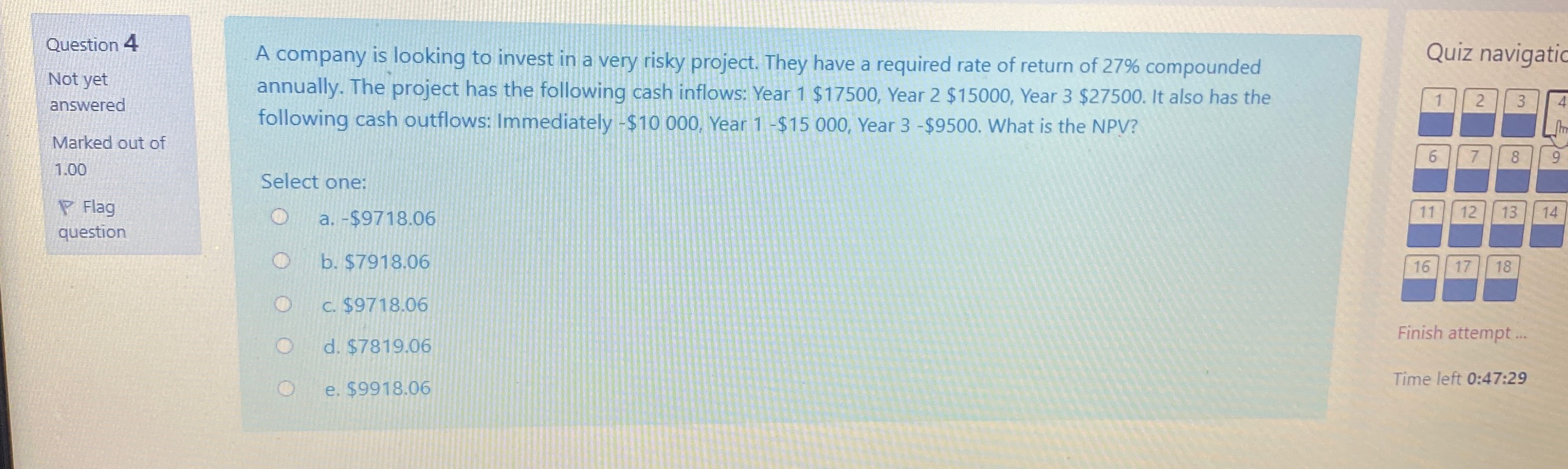 A company is looking to invest in a very project.