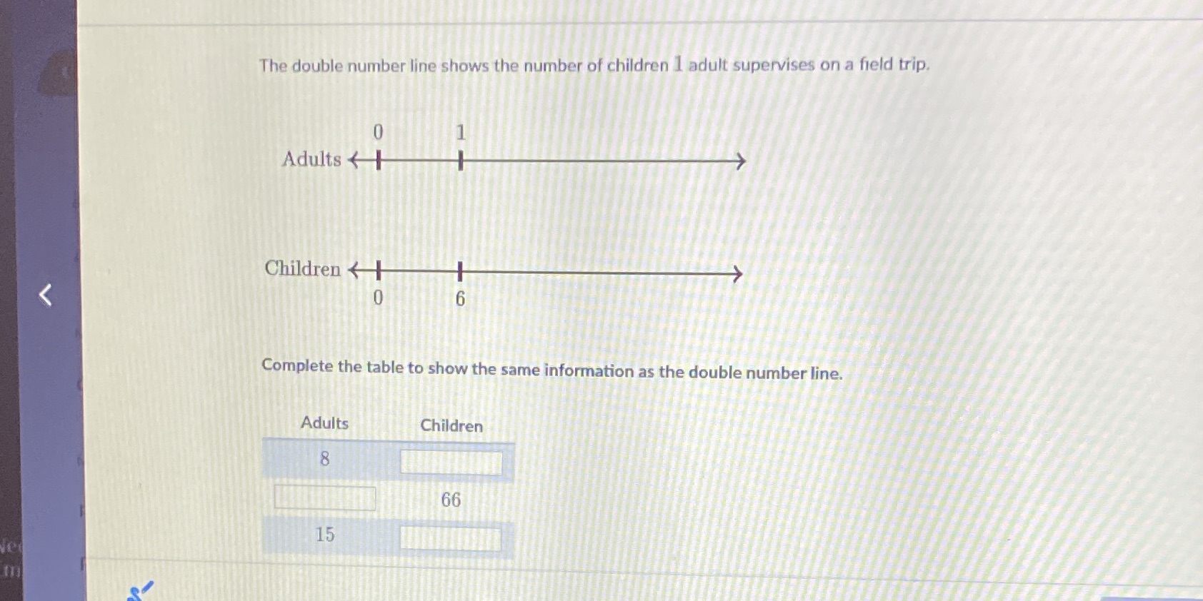 Need help The double number line shows the number