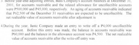 Before year-end adjusting entries, Bass