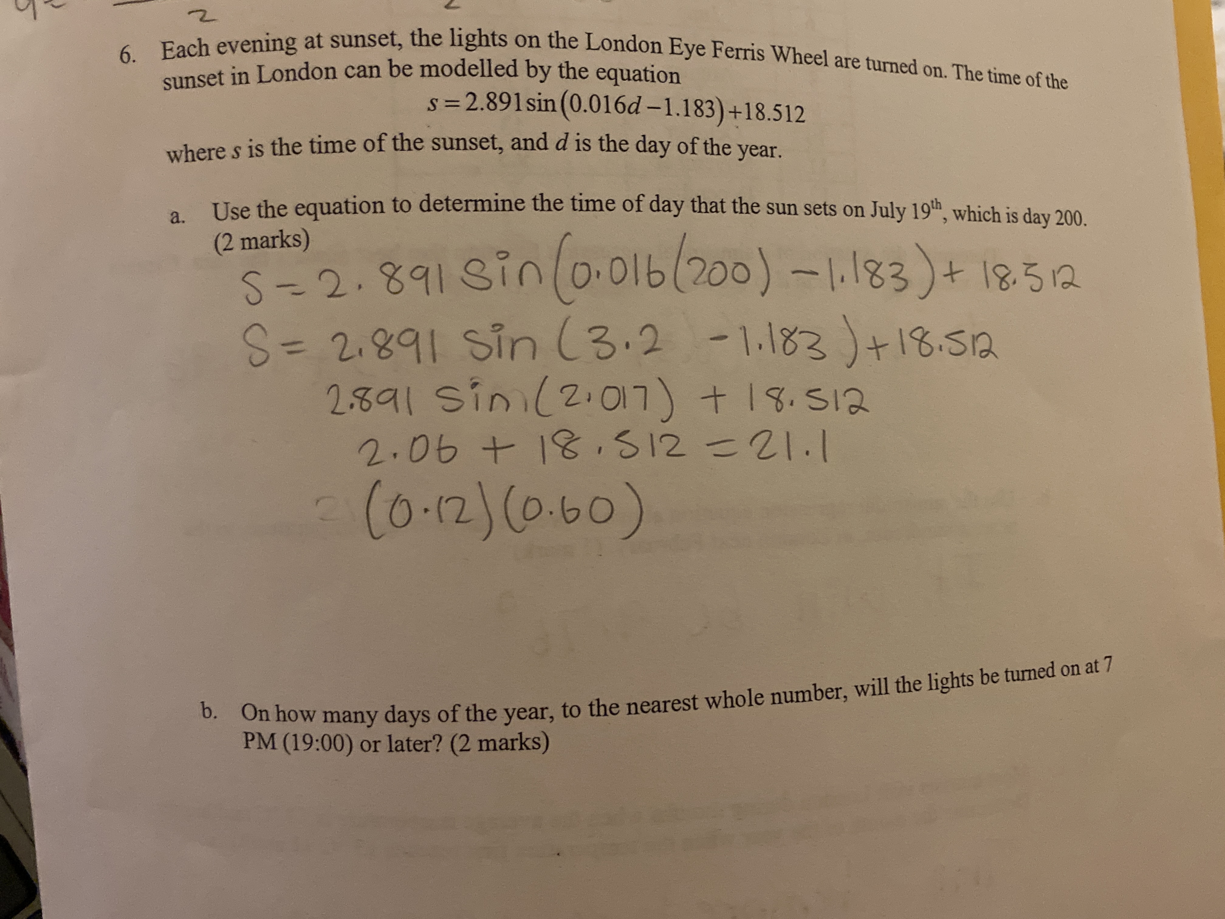 Answer for a and b please with steps 6. Each
