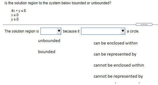 Is the solution region to the system below
