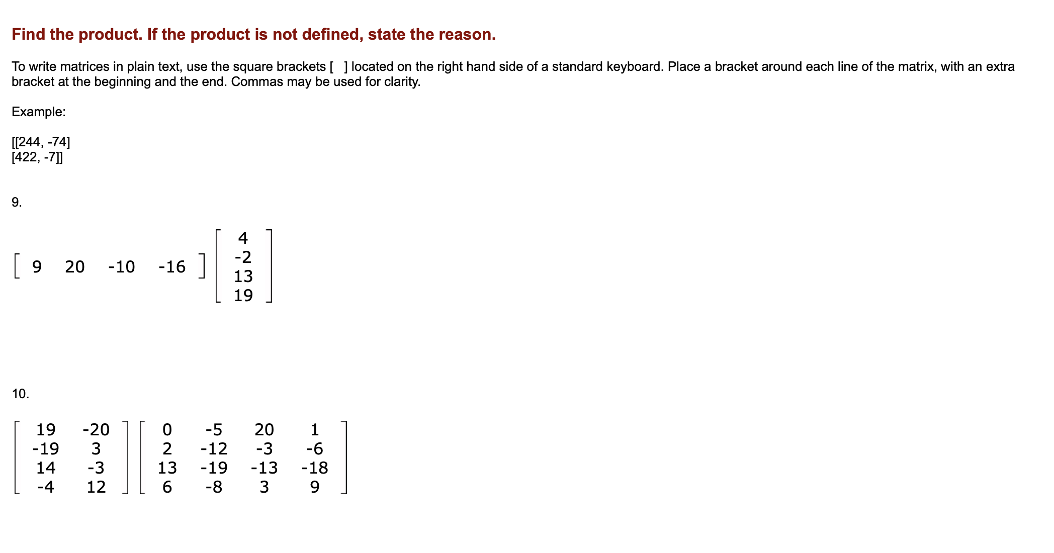 Review of systems of linear equations and
