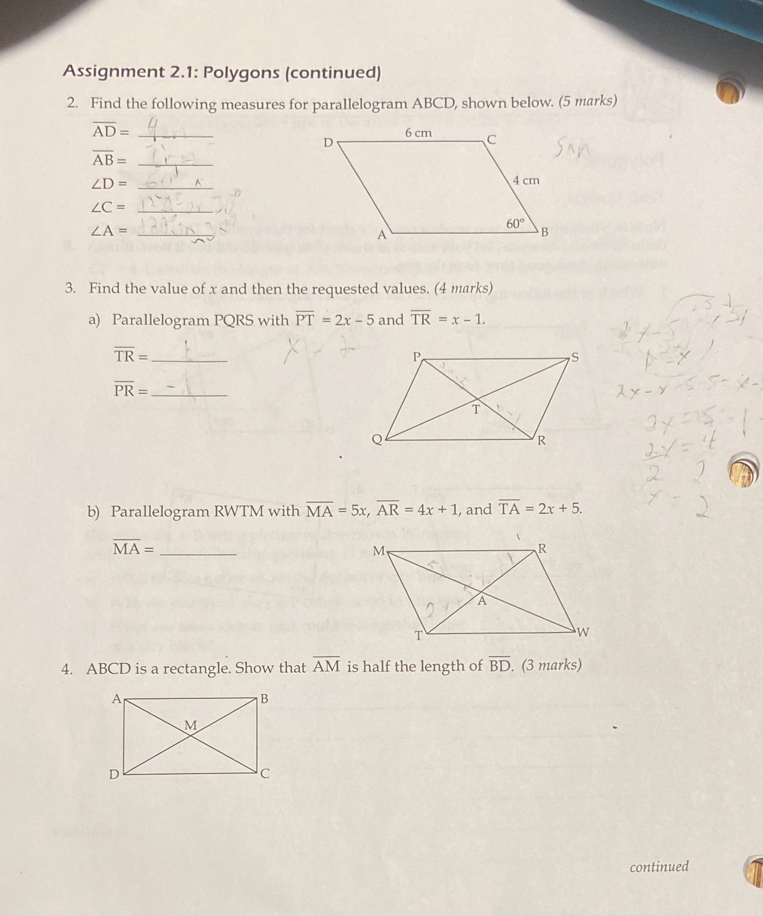 Need help answering all questions Assignment 2.1: