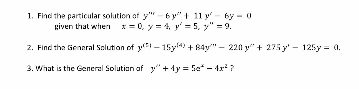 1. Find the particular solution of ???? ?6??? +