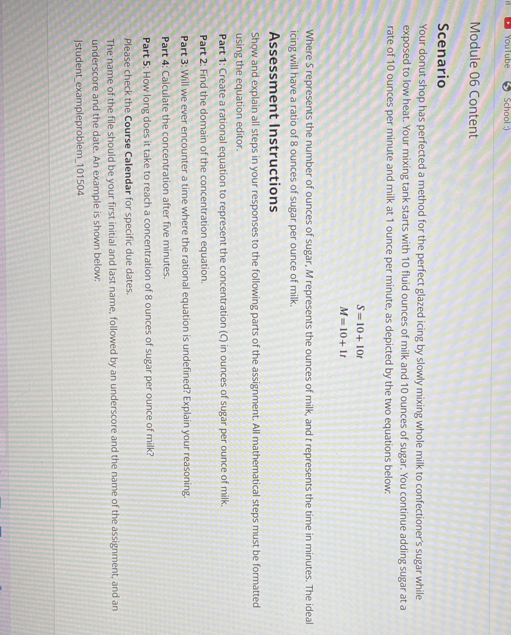 Module 06 Content Scenario Your donut shop has