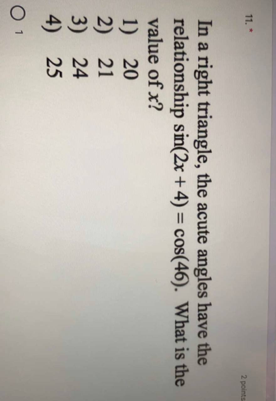 thank you. Just need answer no work 11. * 2