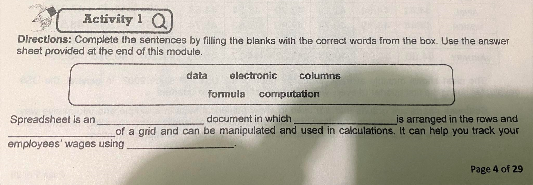 Subject: BUSINESS MATH GRADE 11 Lesson: