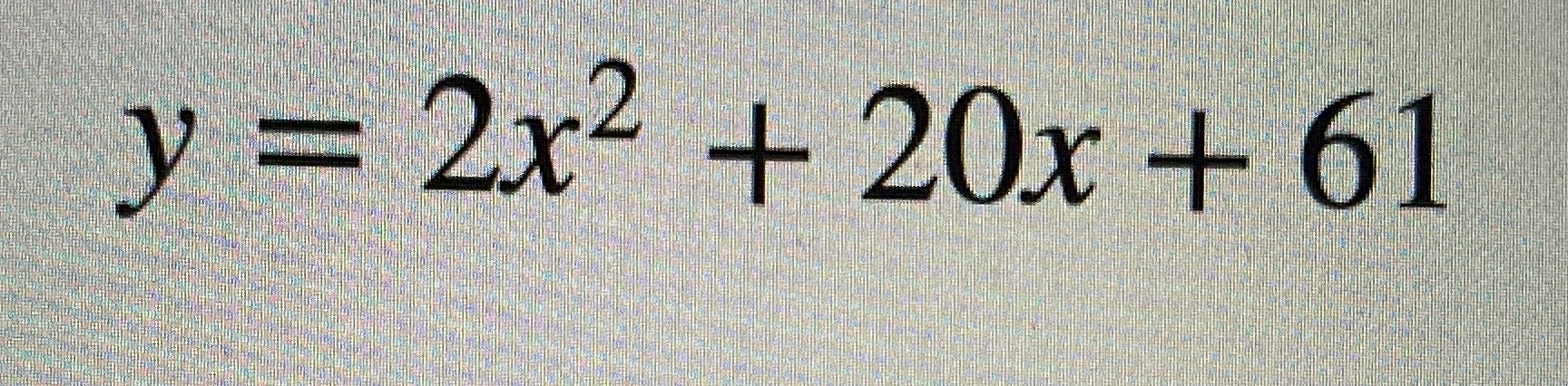 Convert the equation from standard form to vertex