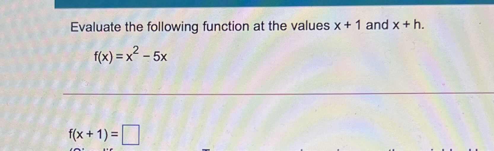 Remember to do x+h too \f