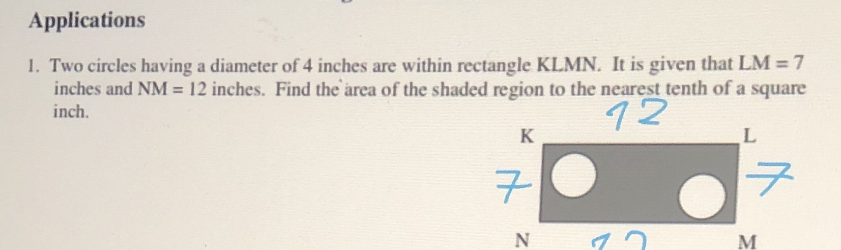 How can I solve this? Applications 1. Two circles