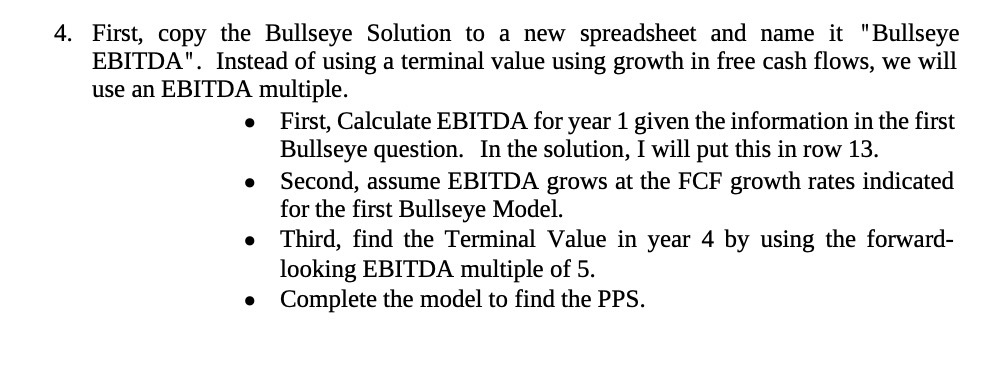 4. First, copy the Bullseye Solution to a new