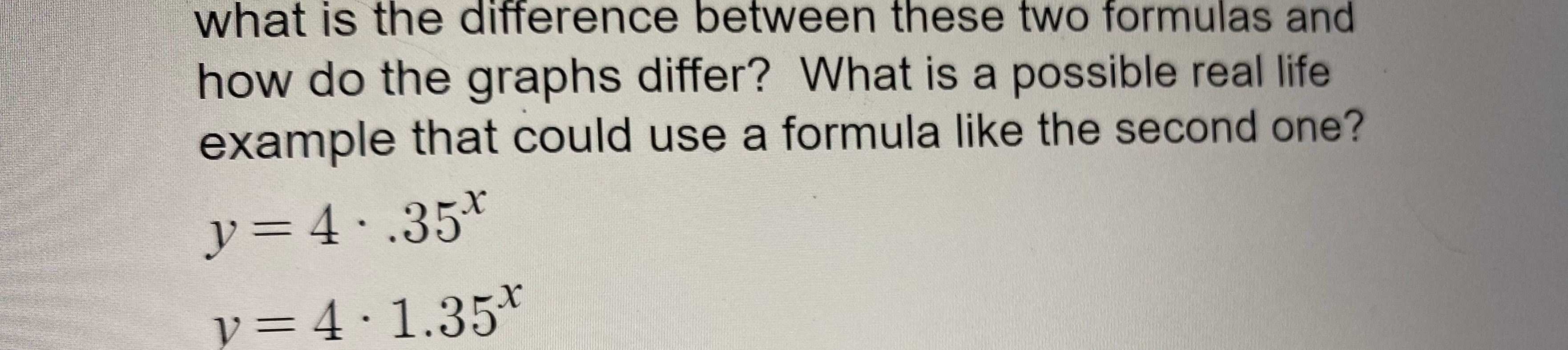 what is the difference between these two formulas