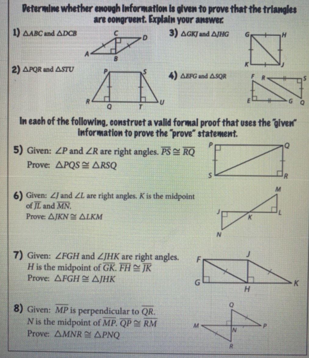 Determine whether enough information is given to