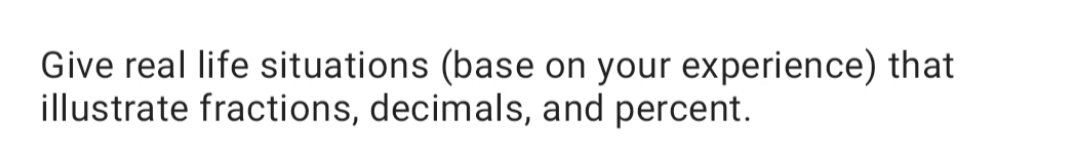 Help me please I need it ASAP. Give real life