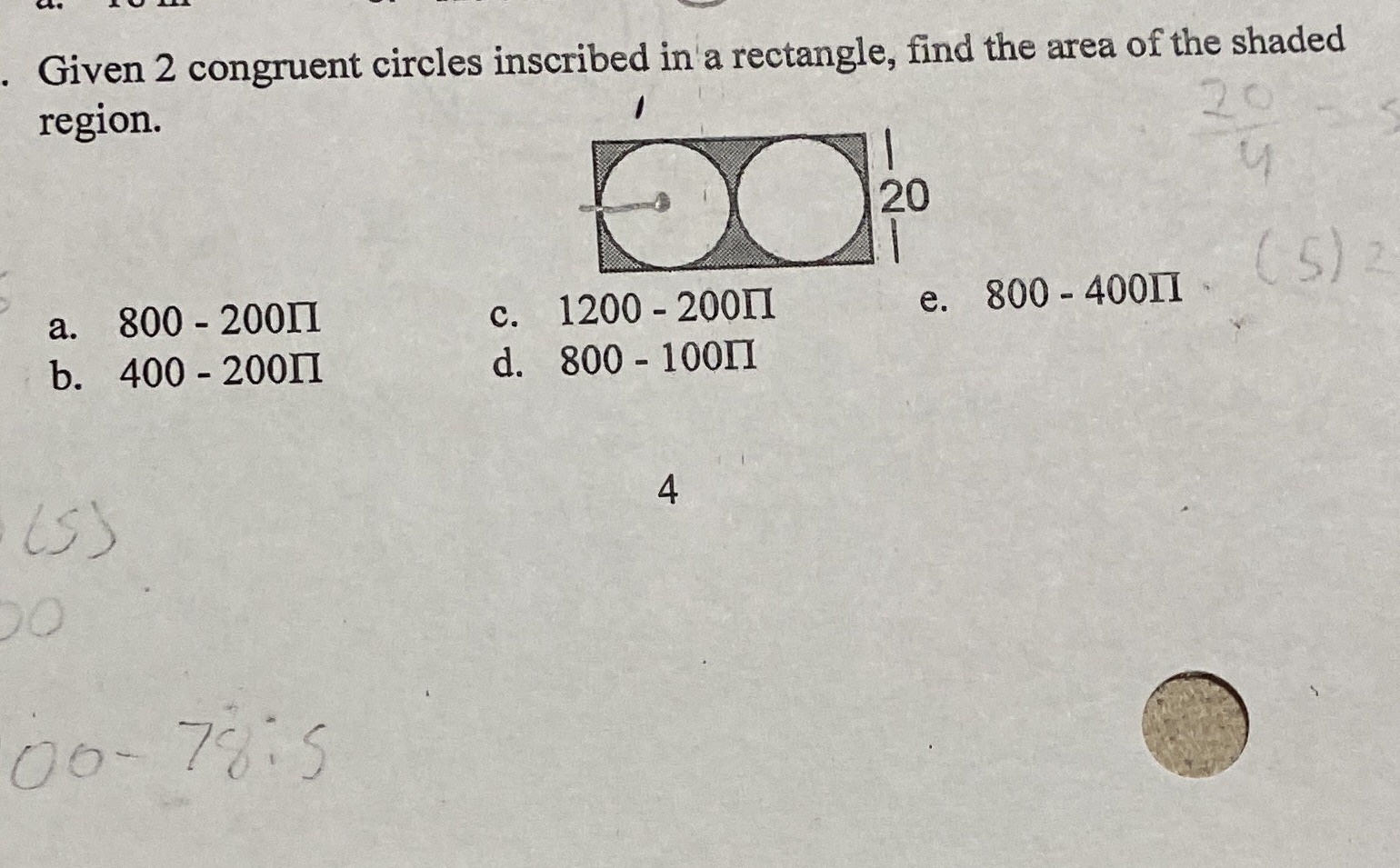 Given 2 congruent circles inscribed in a