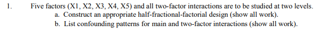 Five factors (X1, X2, X3, X4, X5) and all