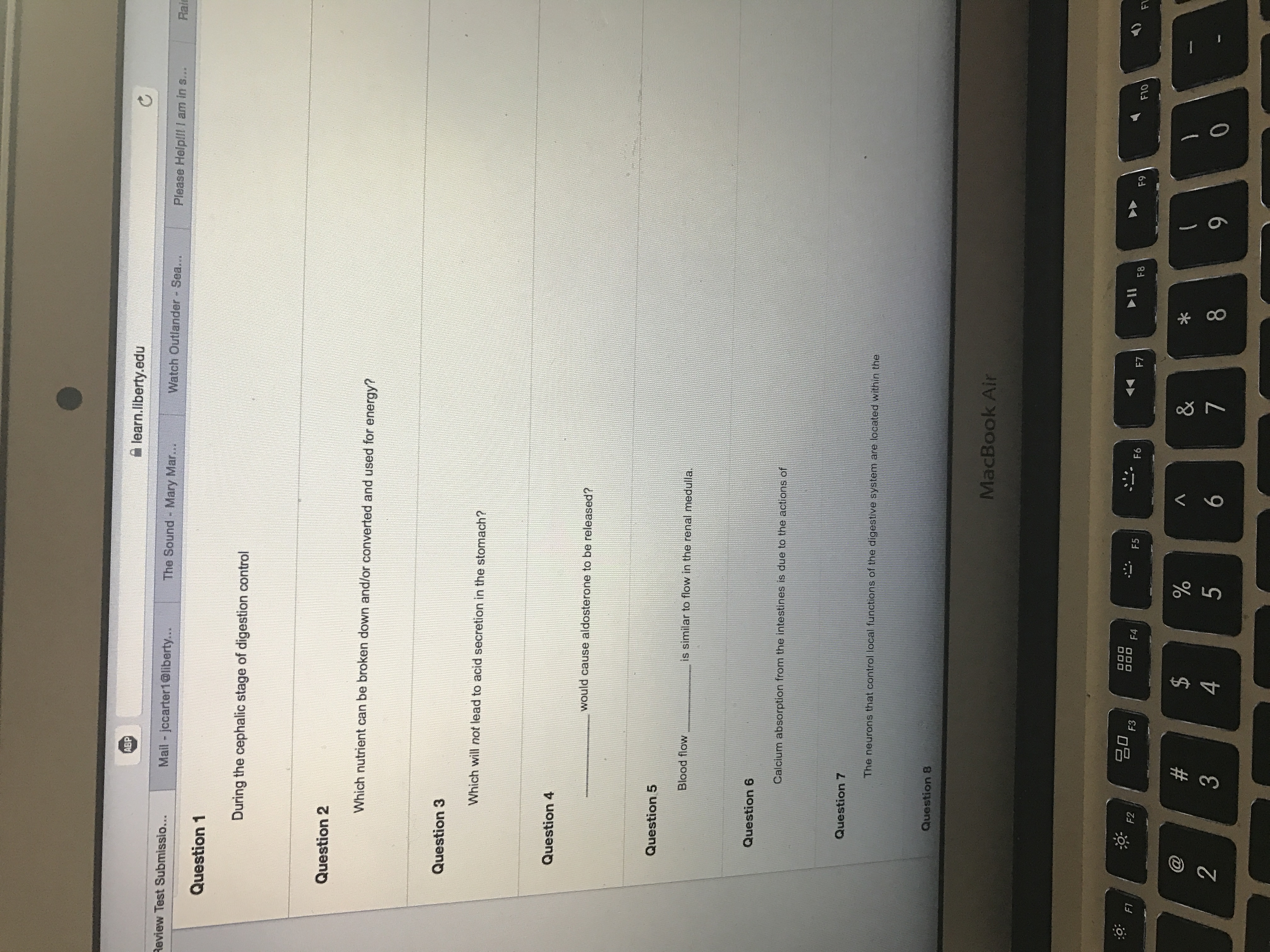 Could I please have the answer to these questions