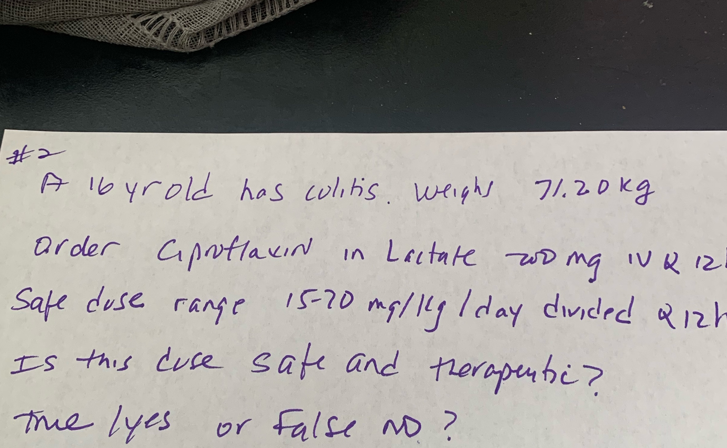 Med math A byrold has colitis. weighs 71. 20 kg