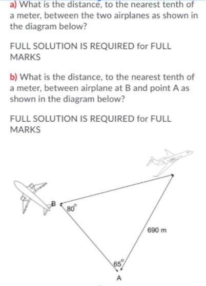a) What is the distance, to the nearest tenth of