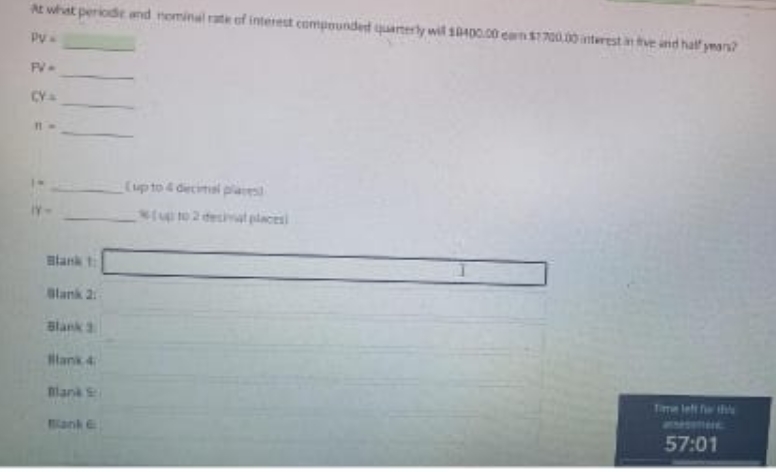 answer all of them At what periodr and nominal