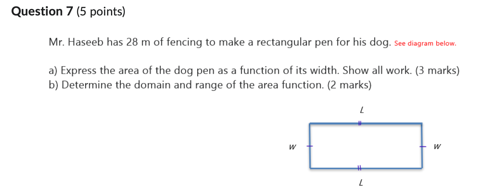 Question 2 (9 points) Given the function f(x) =