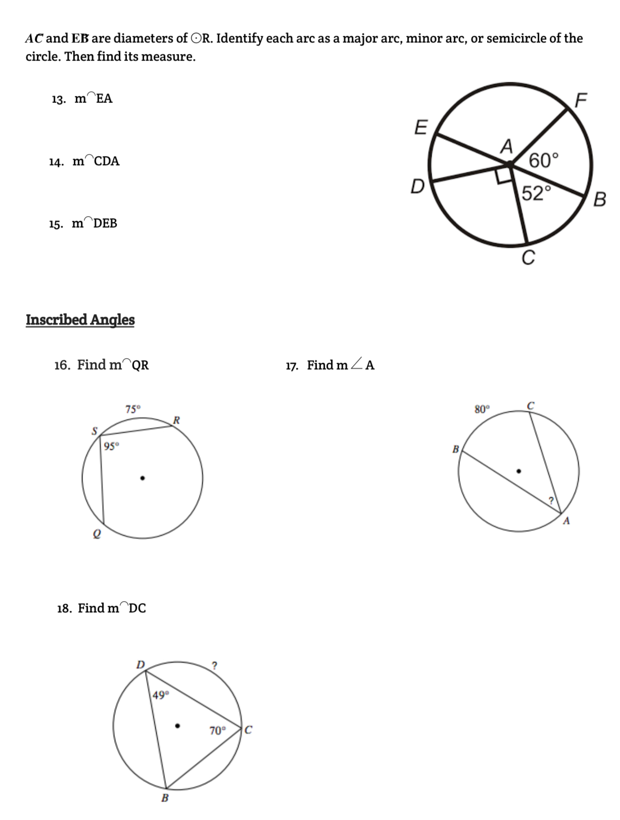 I need help with this AC and EB are diameters of