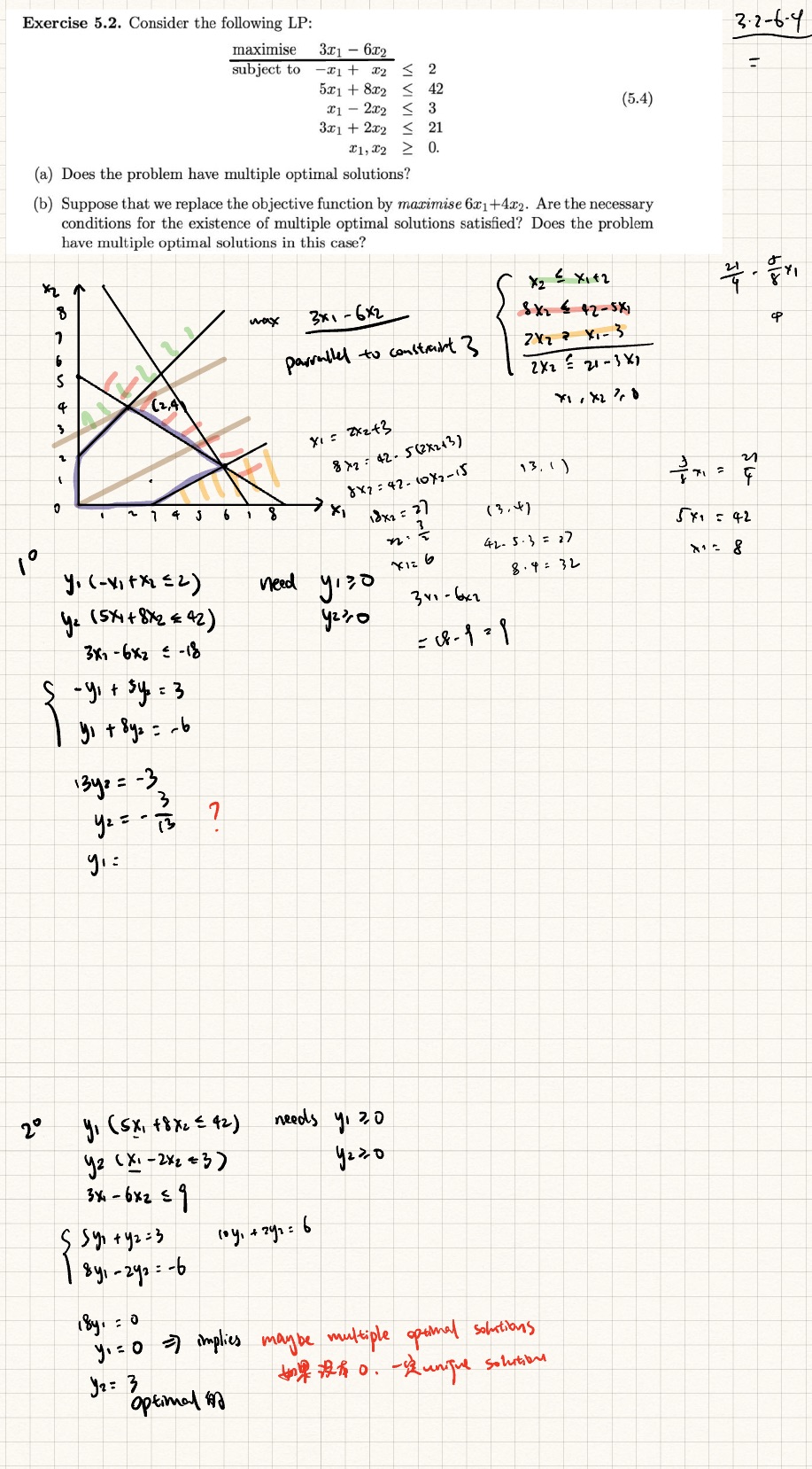For the first case do I get y2 correctly and how